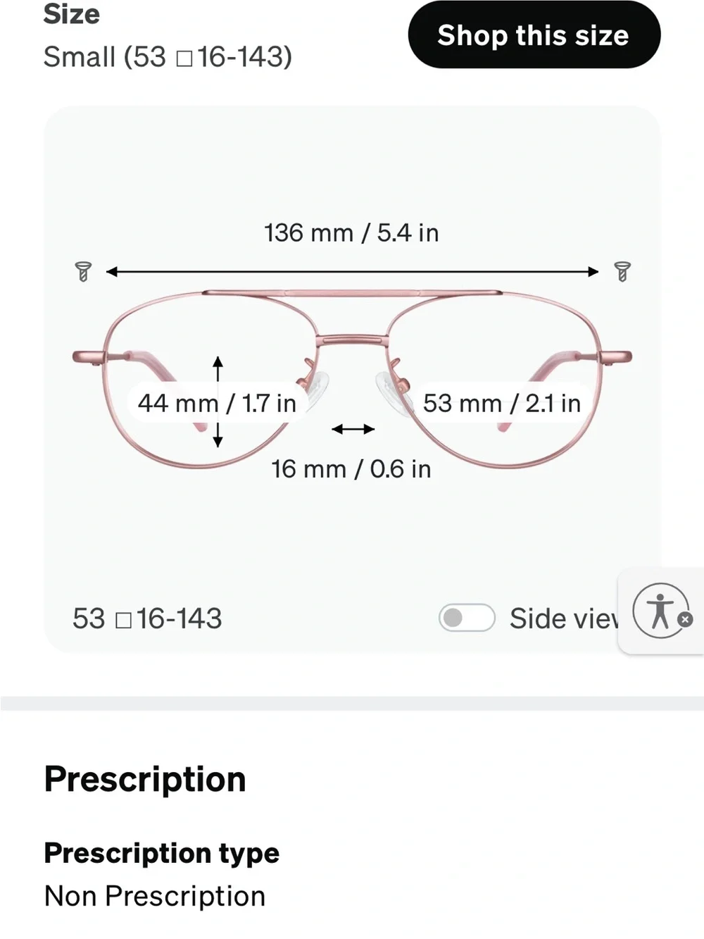Women's Pink Metal Aviator-Style Glasses